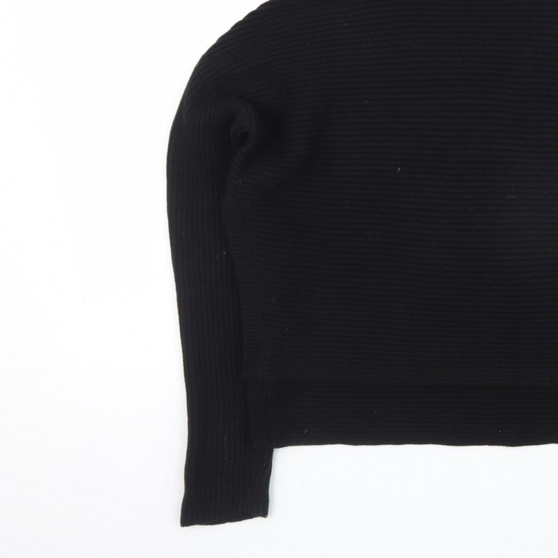 Additional view of AllSaints Men's Black XS Roll Neck Ribbed Knit jumper