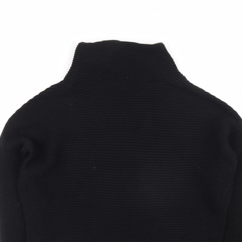 Additional view of AllSaints Men's Black XS Roll Neck Ribbed Knit jumper