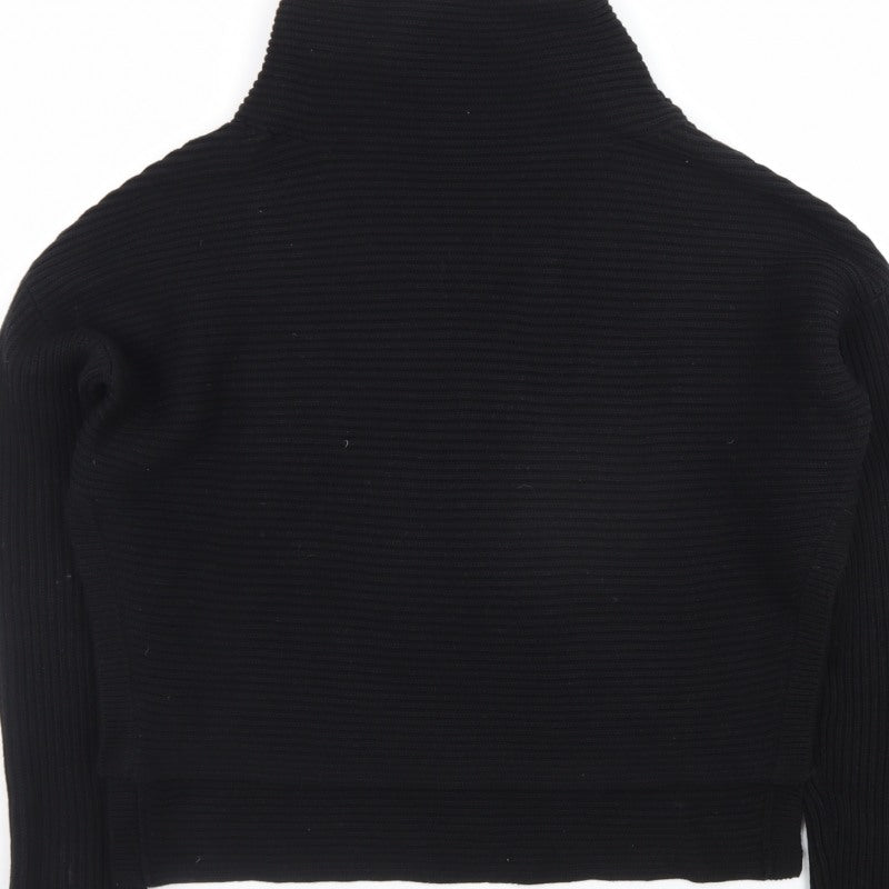 Additional view of AllSaints Men's Black XS Roll Neck Ribbed Knit jumper