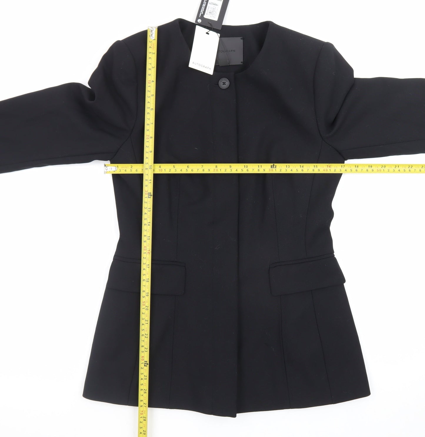 Marks and Spencer Women’s Black Size 10 Tailored One-Button Blazer