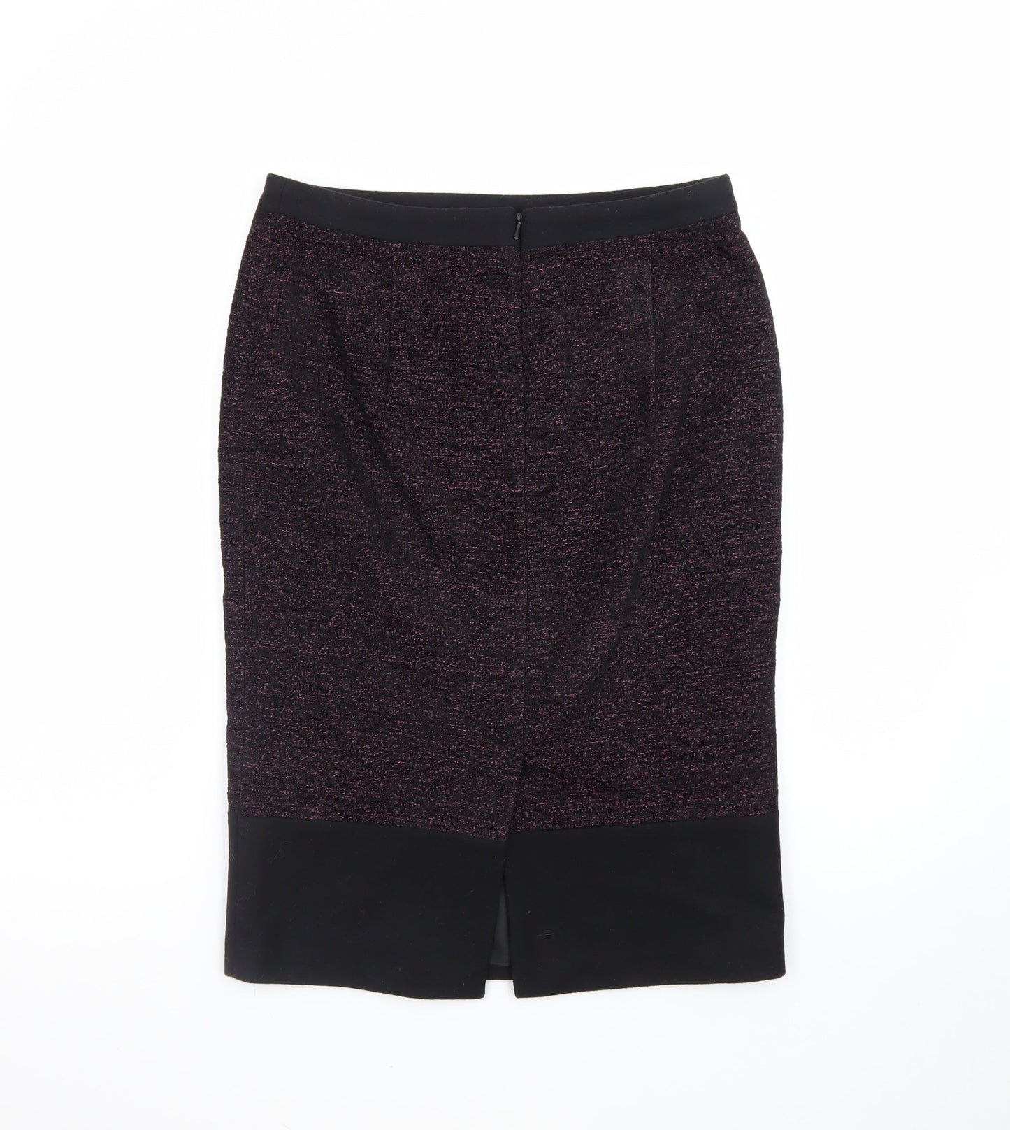Ella by Viyella Women's Purple Pencil Skirt S Wool Blend Knee Length