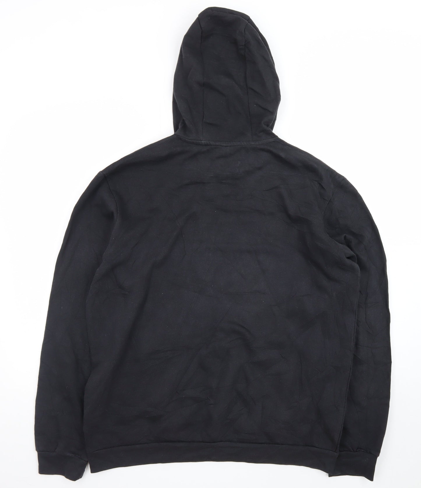Adidas Mens Black Pullover Hoodie L Hooded Sweatshirt