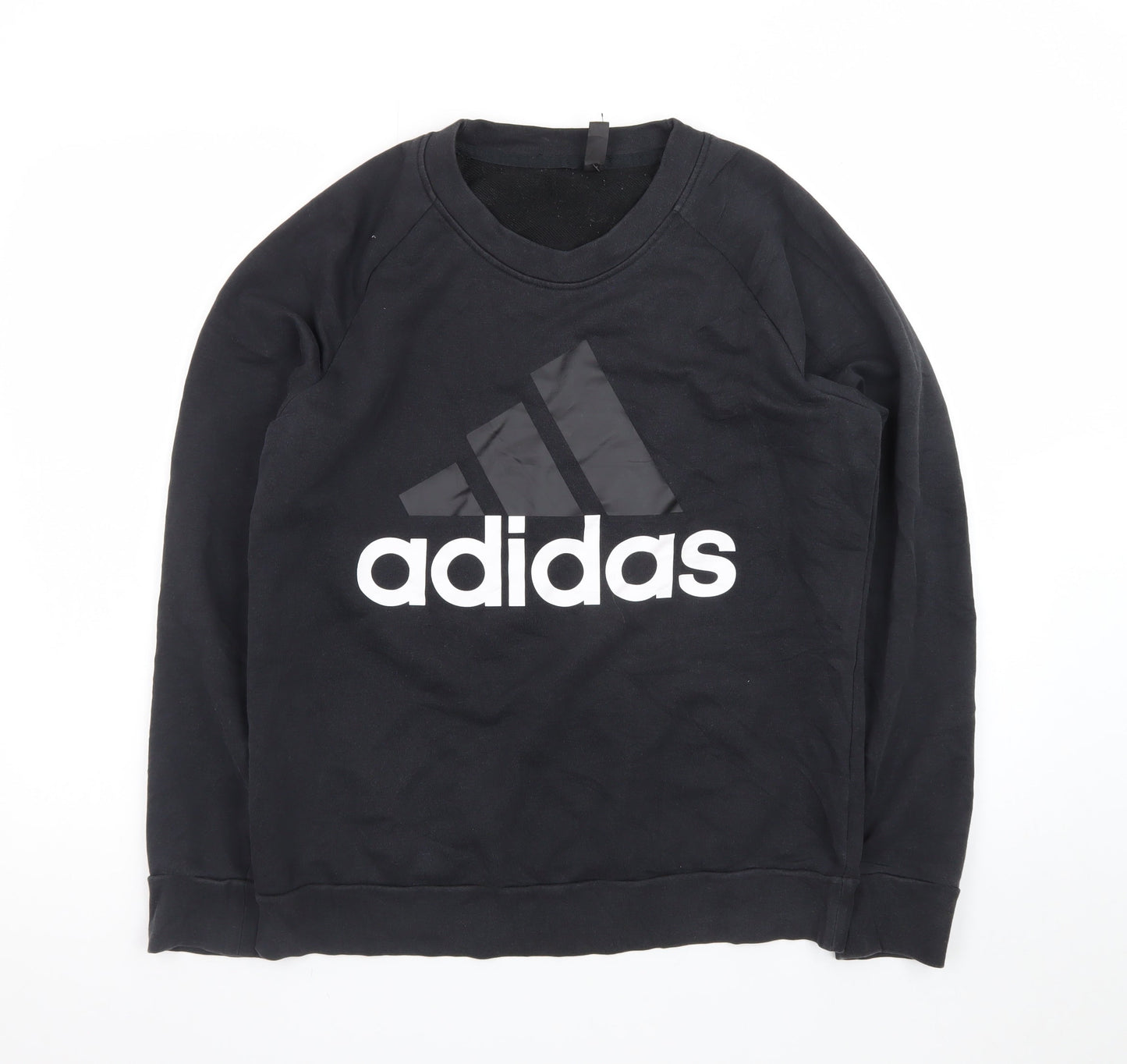 Adidas Women's Black Crew Neck Pullover Sweatshirt Size L 16-18