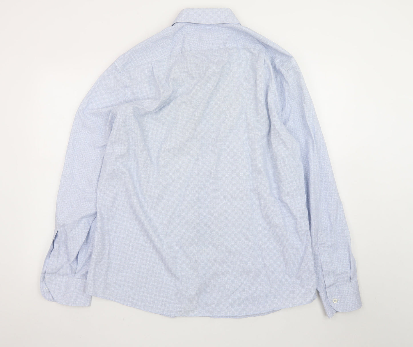 Charles Tyrwhitt Men's Blue Slim Fit Non-Iron Cotton Dress Shirt XL