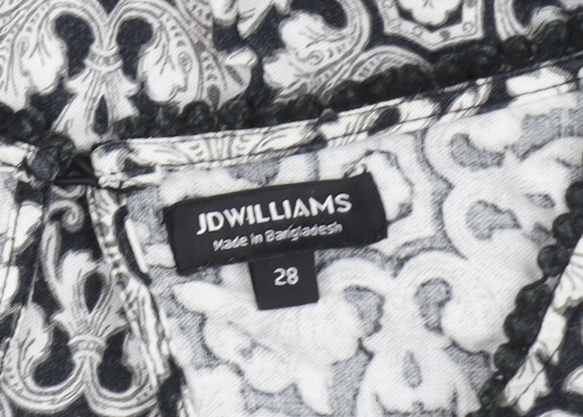 JD Williams Women's Multicoloured Cotton Sleeveless Shift Dress Size 28