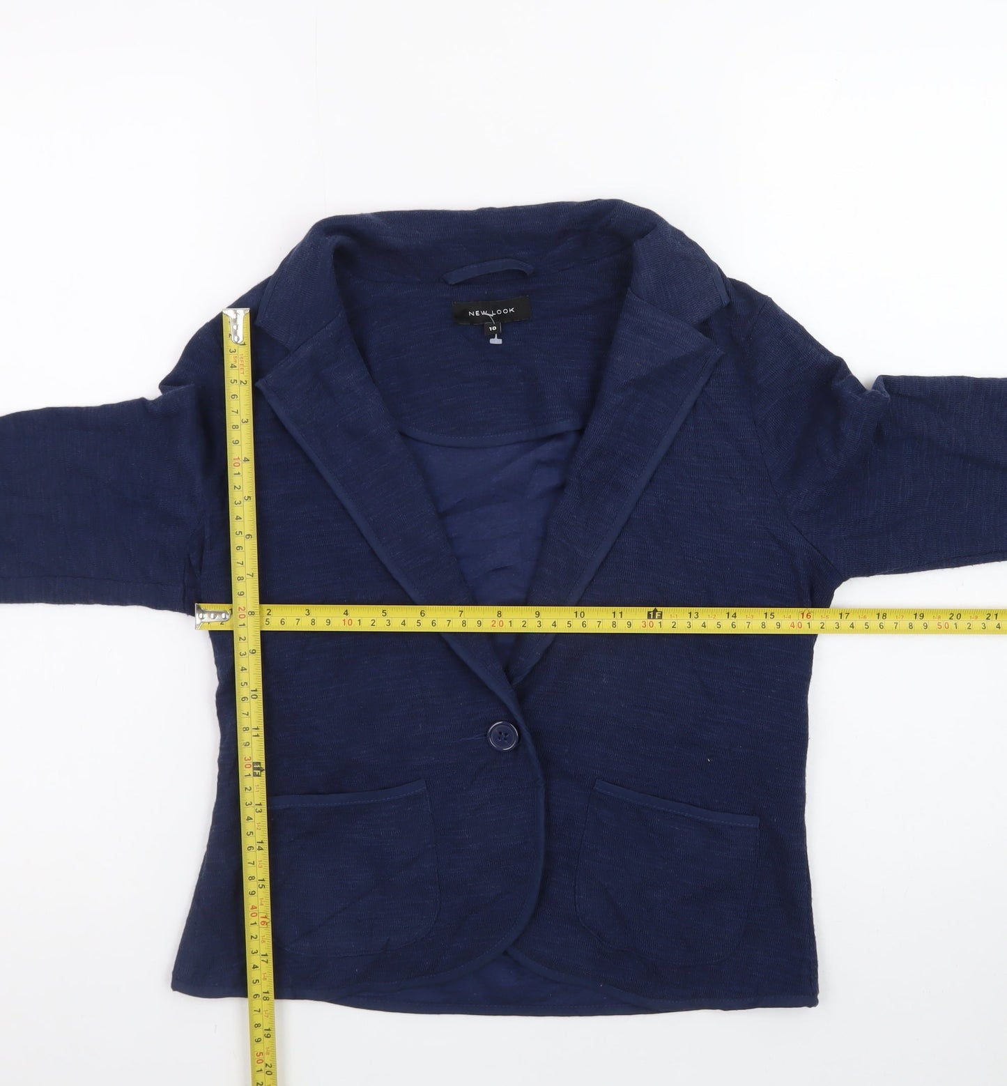 New Look Women Blue Size 10 Single-Breasted Blazer