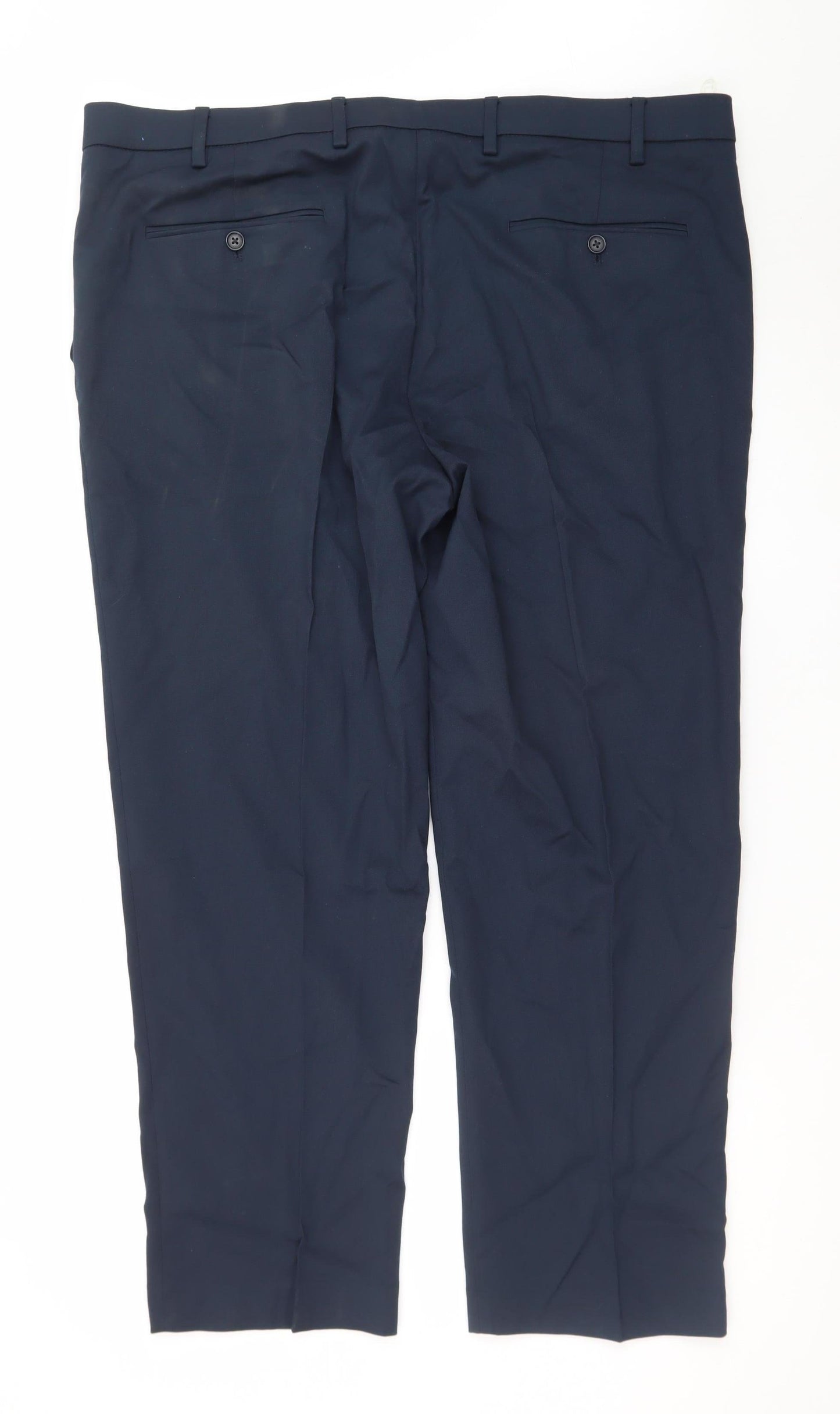 Marks and Spencer Men's Blue 42in Regular Fit Dress Pants