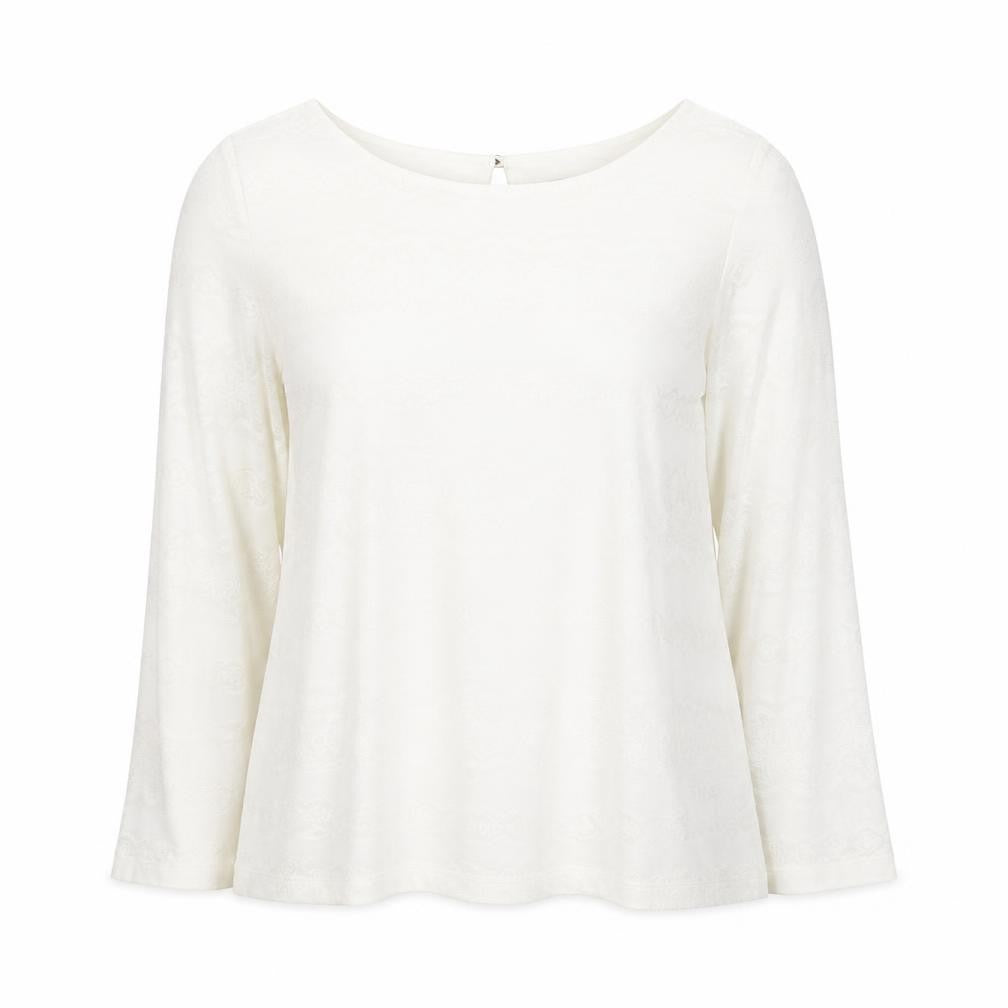 Marks & Spencer Women’s Ivory Lace Long Sleeve Blouse UK 14