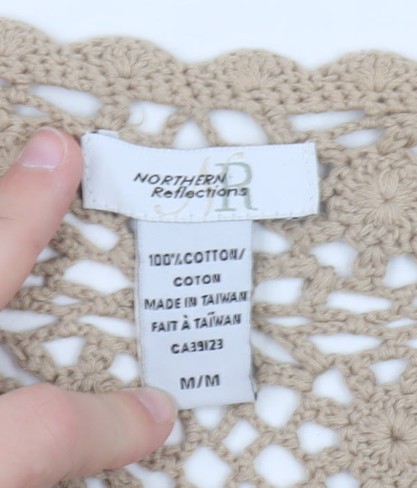 Northern Reflections Women's Beige Crochet Cotton Cardigan M