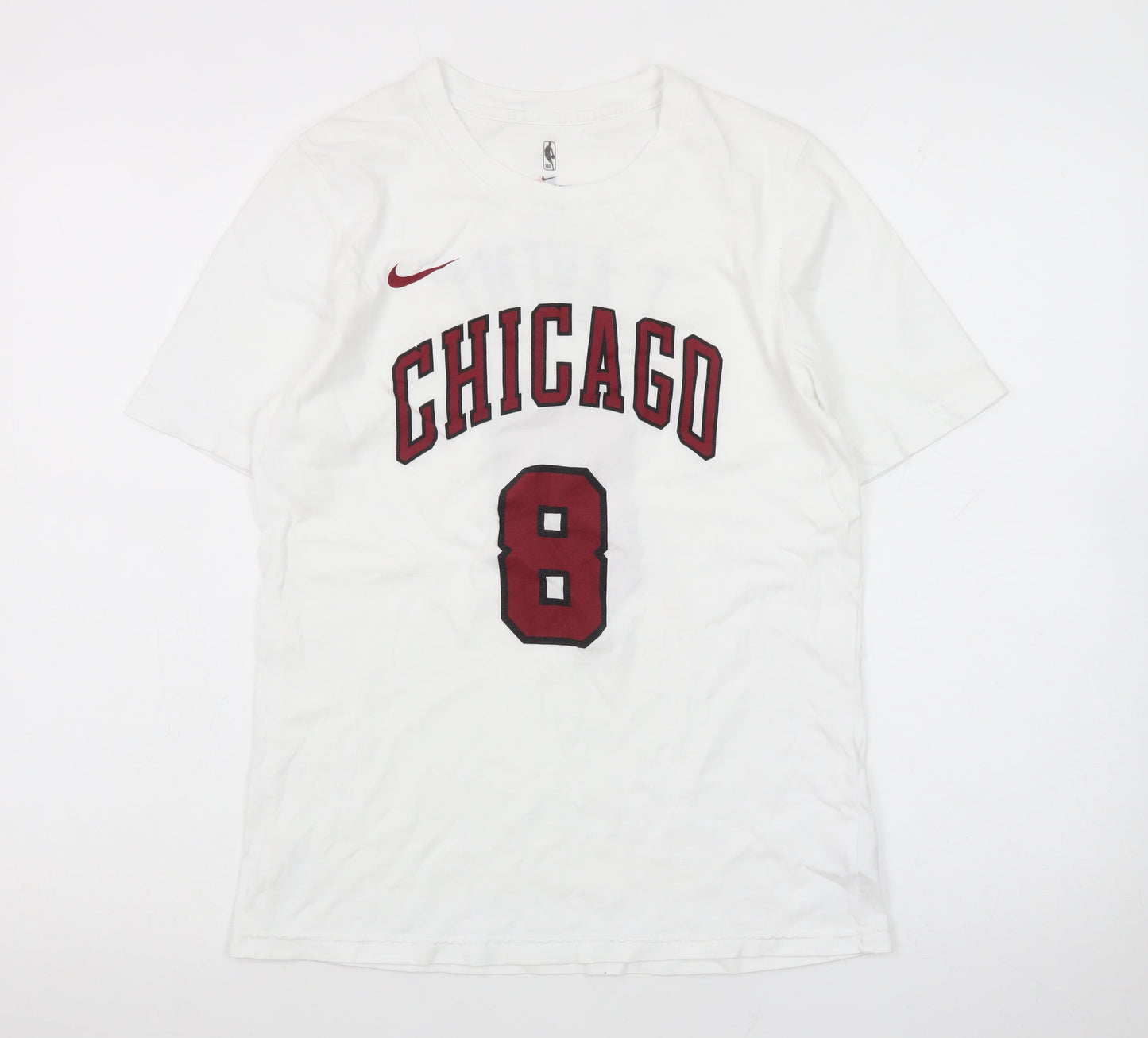 Nike NBA Chicago 8 White Graphic T-Shirt Teens L