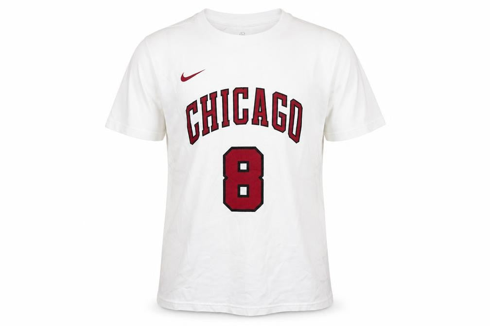 Nike NBA Chicago 8 White Graphic T-Shirt Teens L
