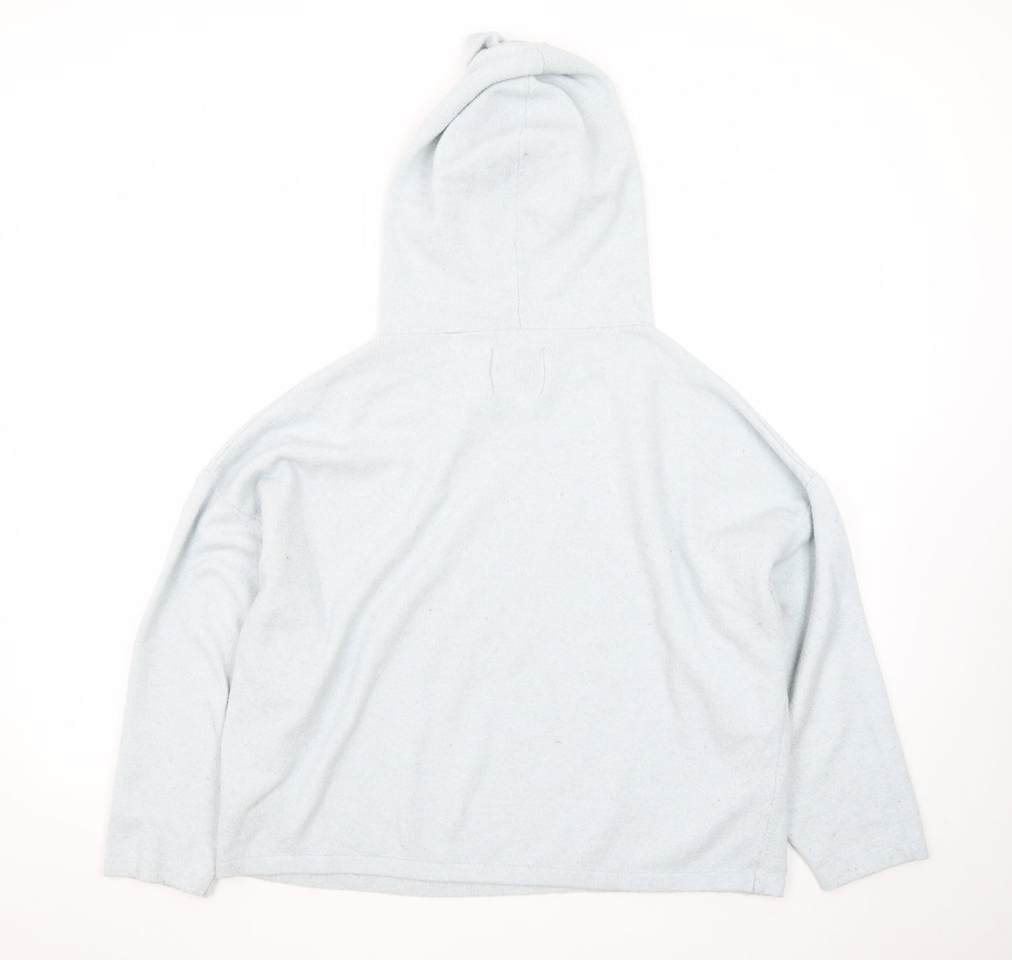Jack Wills Women Light Blue Pullover Hoodie UK 14 Soft Fleece Casual