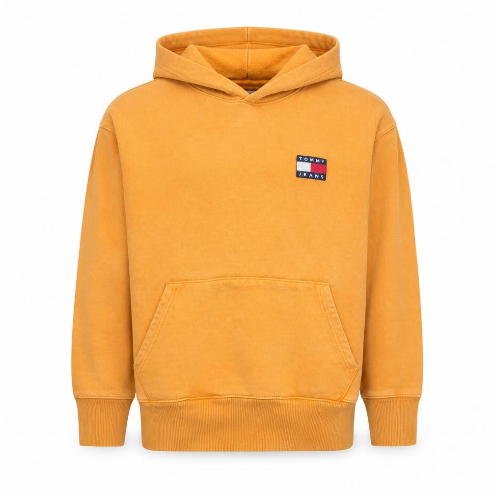 Tommy Jeans Men's Yellow XL Pullover Hoodie Cotton Casual