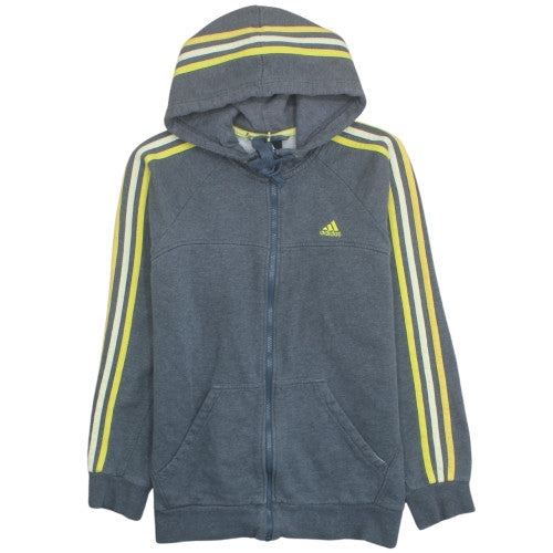 Adidas Men's Grey Full Zip Hoodie Size M Fleece Sportswear