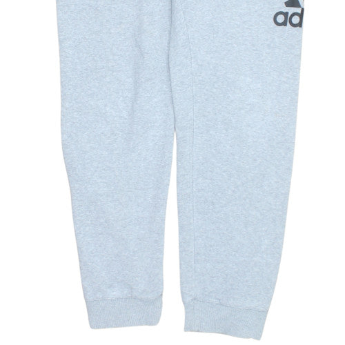 Adidas Men's Grey Jogger Sweatpants L Regular Fit Fleece