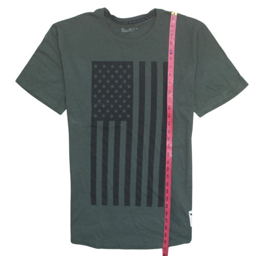 Under Armour Men's Green Flag Graphic T-Shirt XXL Loose Fit