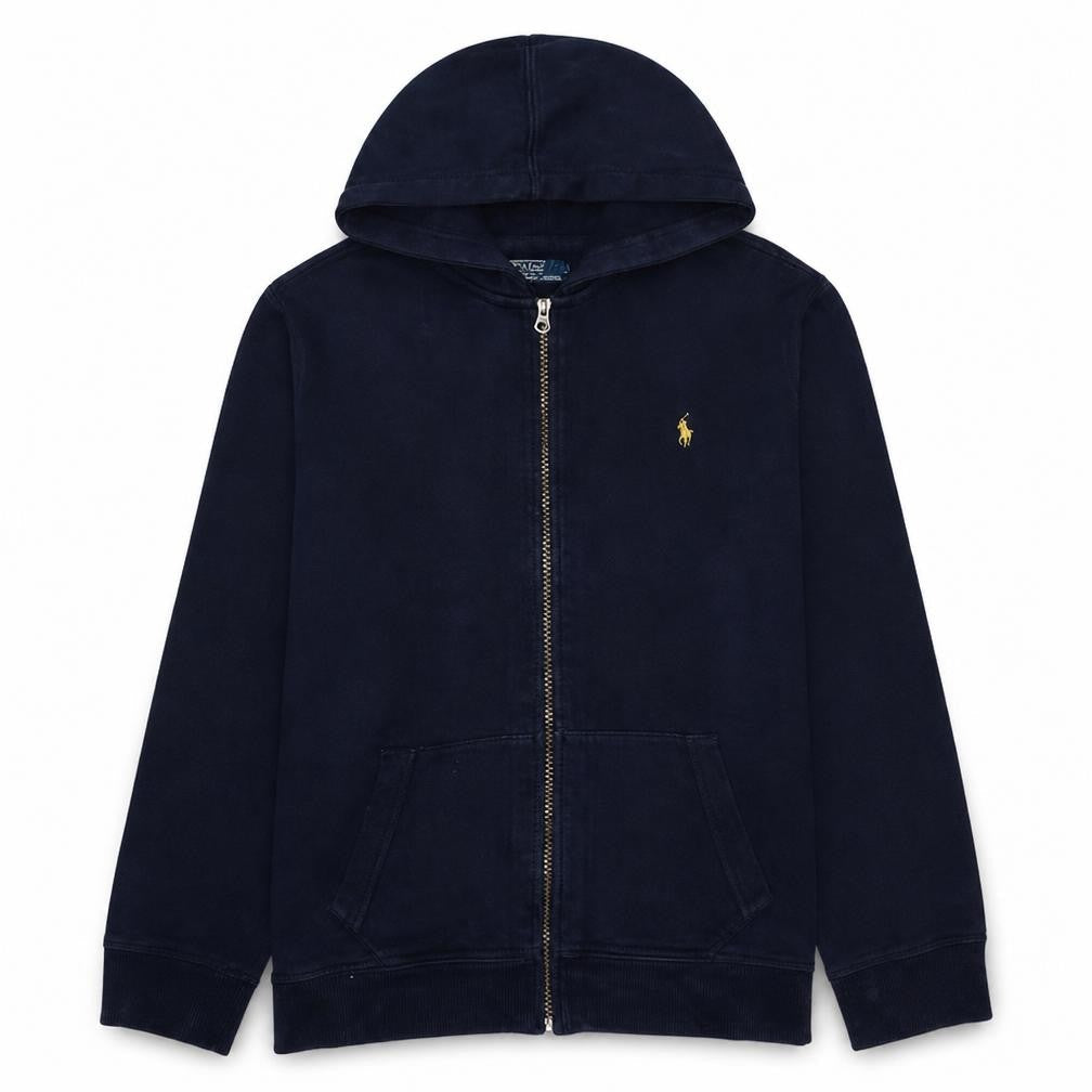 Ralph Lauren Teens Navy Blue Full Zip Hoodie Size 7 Cotton Blend