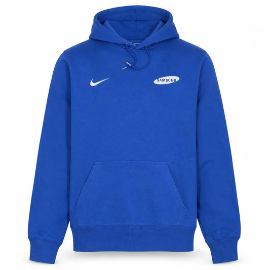 Nike Men Blue Pullover Hoodie L Sports Samsung Logo