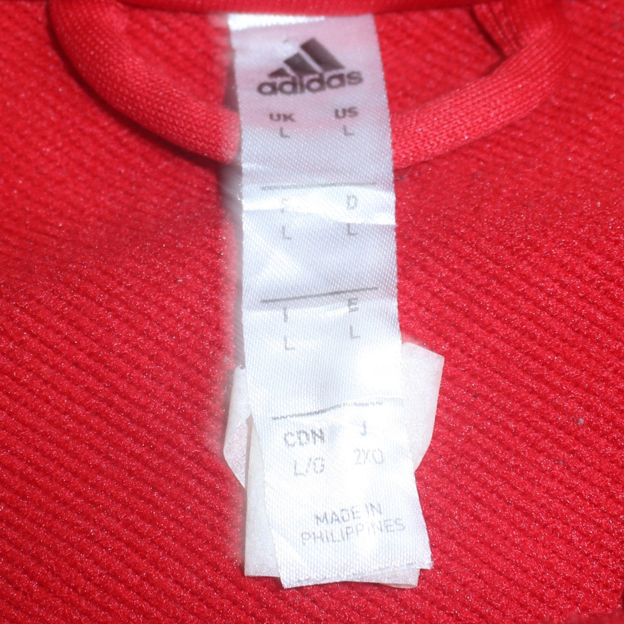 Adidas Men's Red Full Zip Sports Sweatshirt Size L