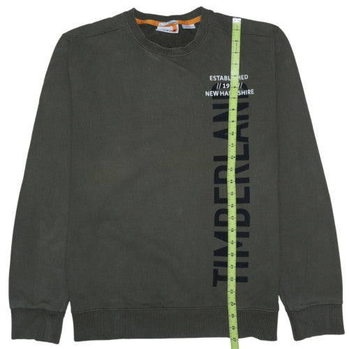 Timberland Men Green XL Pullover Crew Neck Sweatshirt