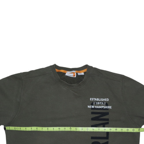 Timberland Men Green XL Pullover Crew Neck Sweatshirt