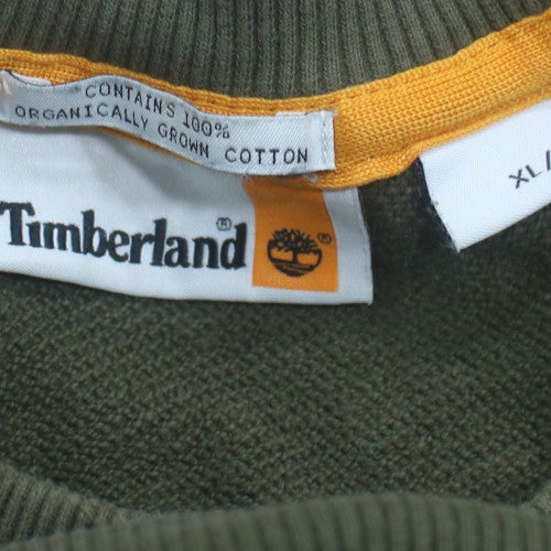Timberland Men Green XL Pullover Crew Neck Sweatshirt