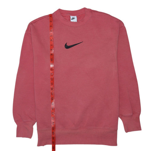 Nike Women’s Pink Small Pullover Crew Neck Sweatshirt Classic Fit
