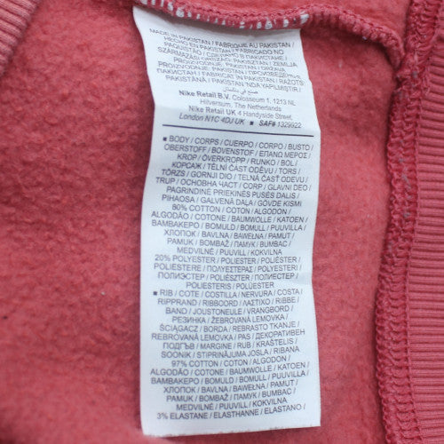 Nike Women’s Pink Small Pullover Crew Neck Sweatshirt Classic Fit