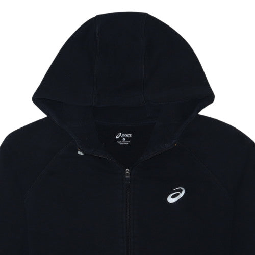 Asics Mens Black Full Zip Hoodie L Regular Fit Sportswear