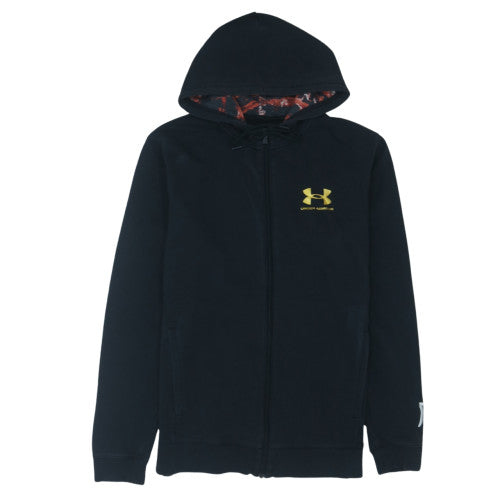 Under Armour Men's Black Full Zip Hoodie Size M Loose Fit