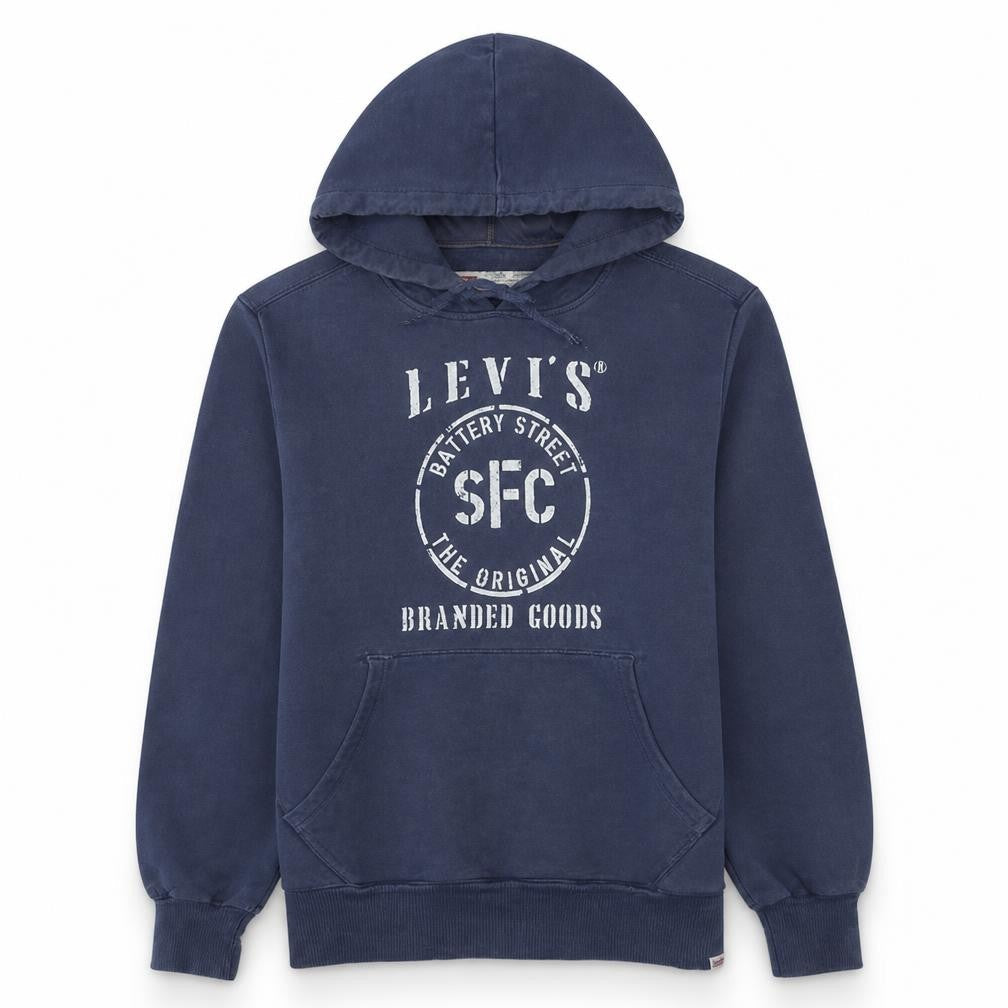 Levi's Men's Blue Pullover Logo Hoodie Size S Classic Fit