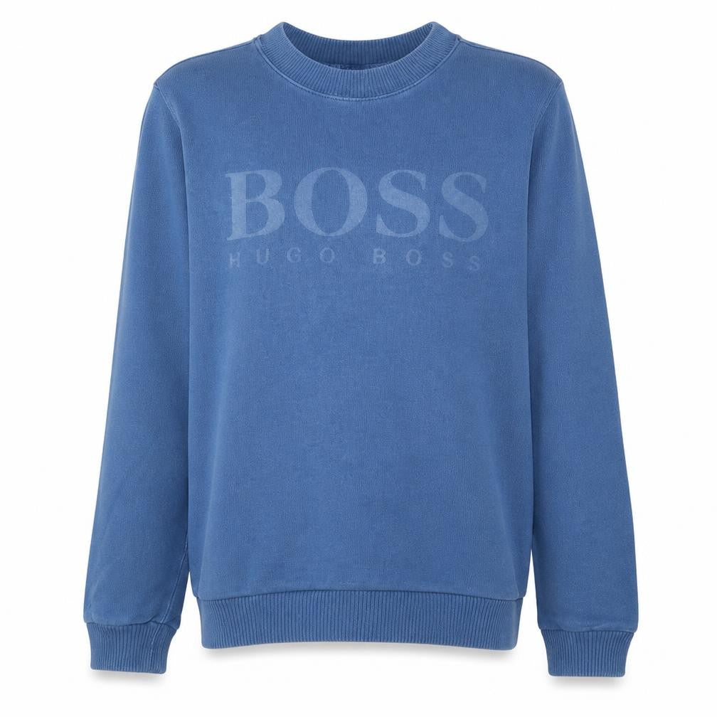 Hugo Boss Men's Blue Crew Neck Pullover Sweatshirt M