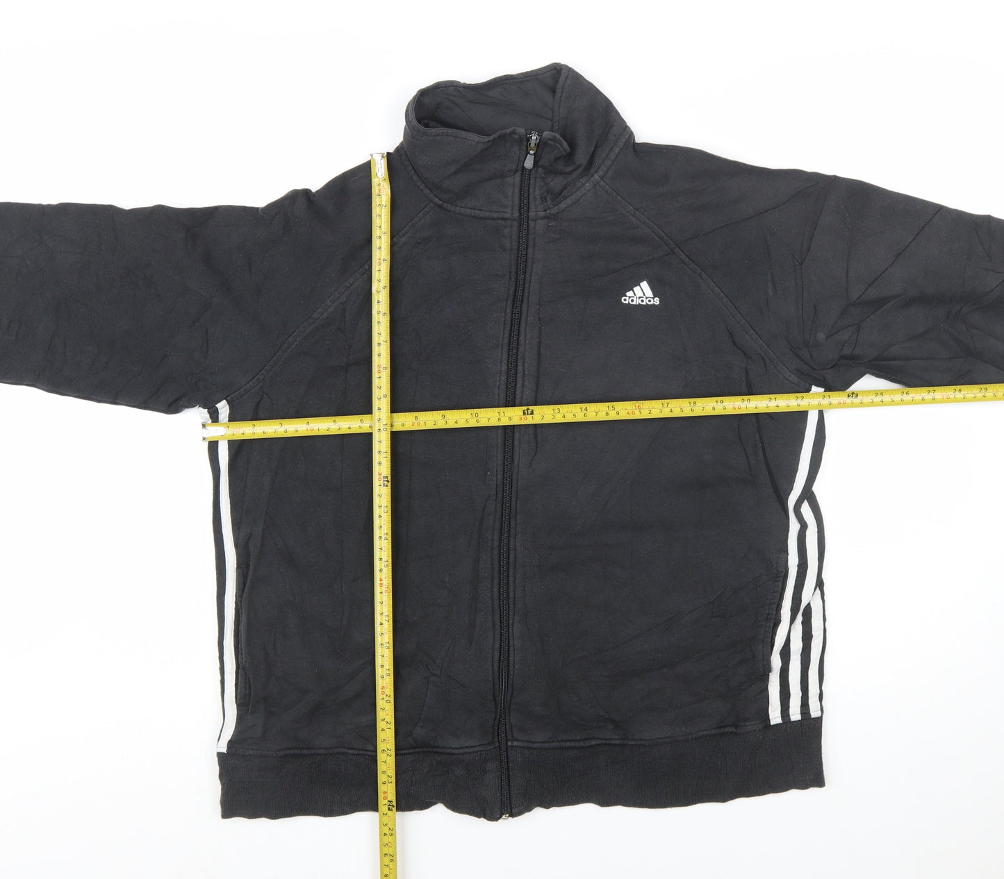 Adidas Womens Black Full Zip Sweatshirt Hoodie XL Relaxed Fit