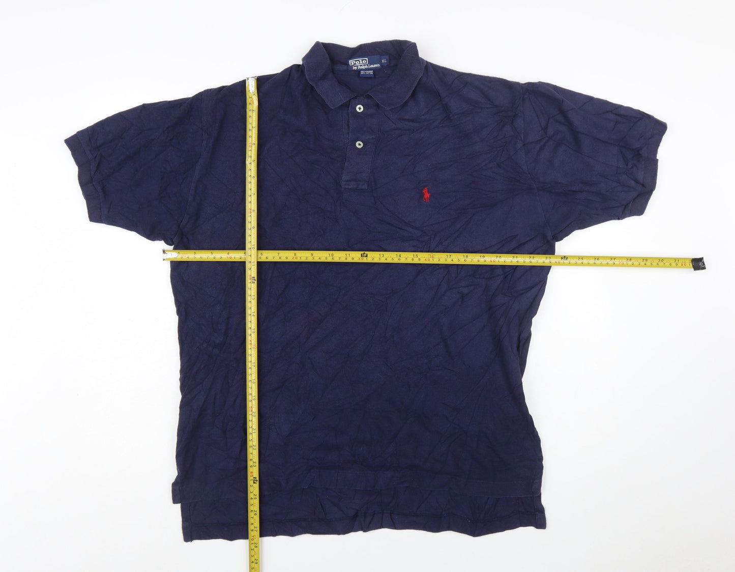 Ralph Lauren Men's Navy Blue Classic Fit Polo Shirt XL 100% Cotton