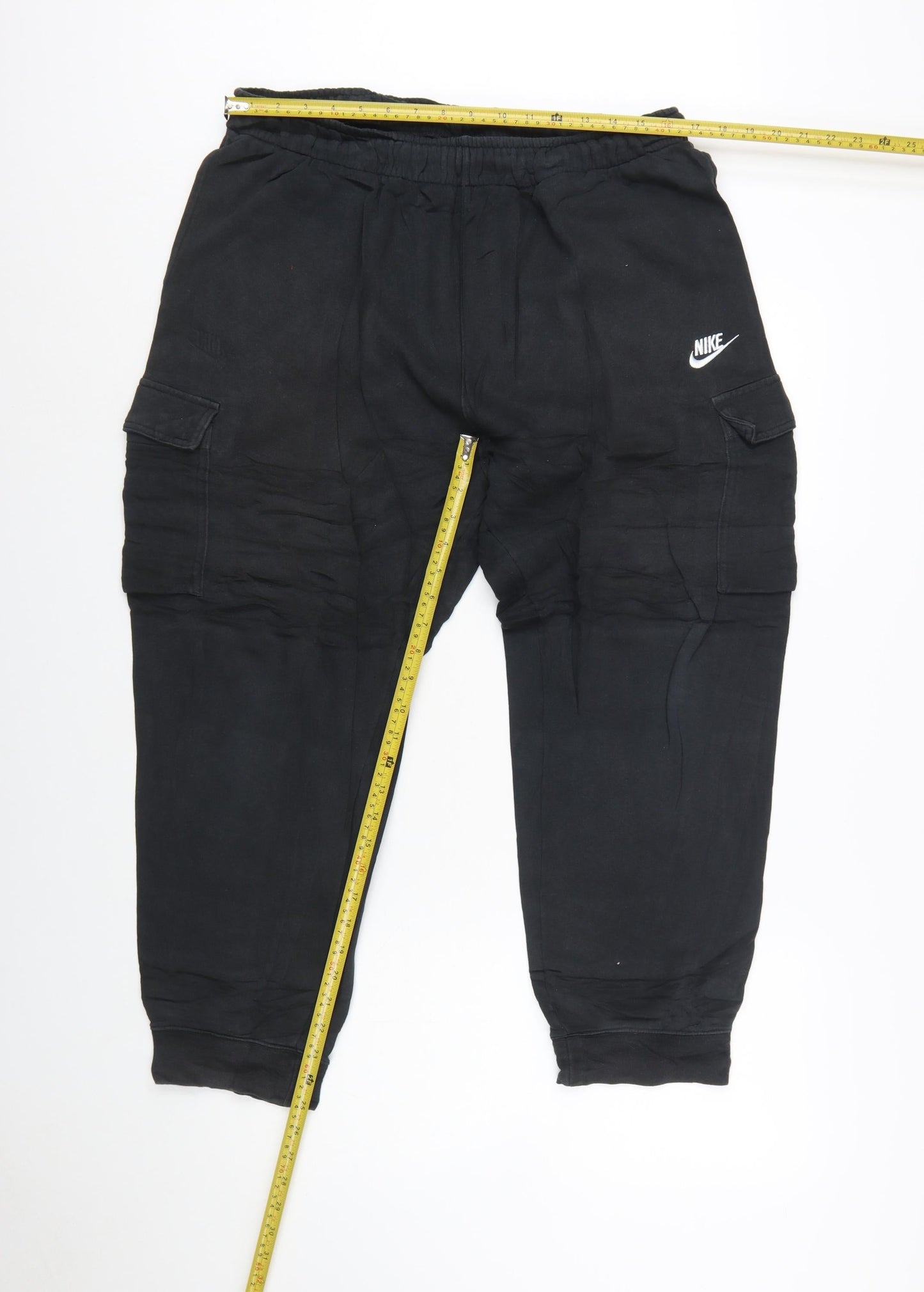 Nike Women Black XL Cargo Jogger Trousers Cotton Blend