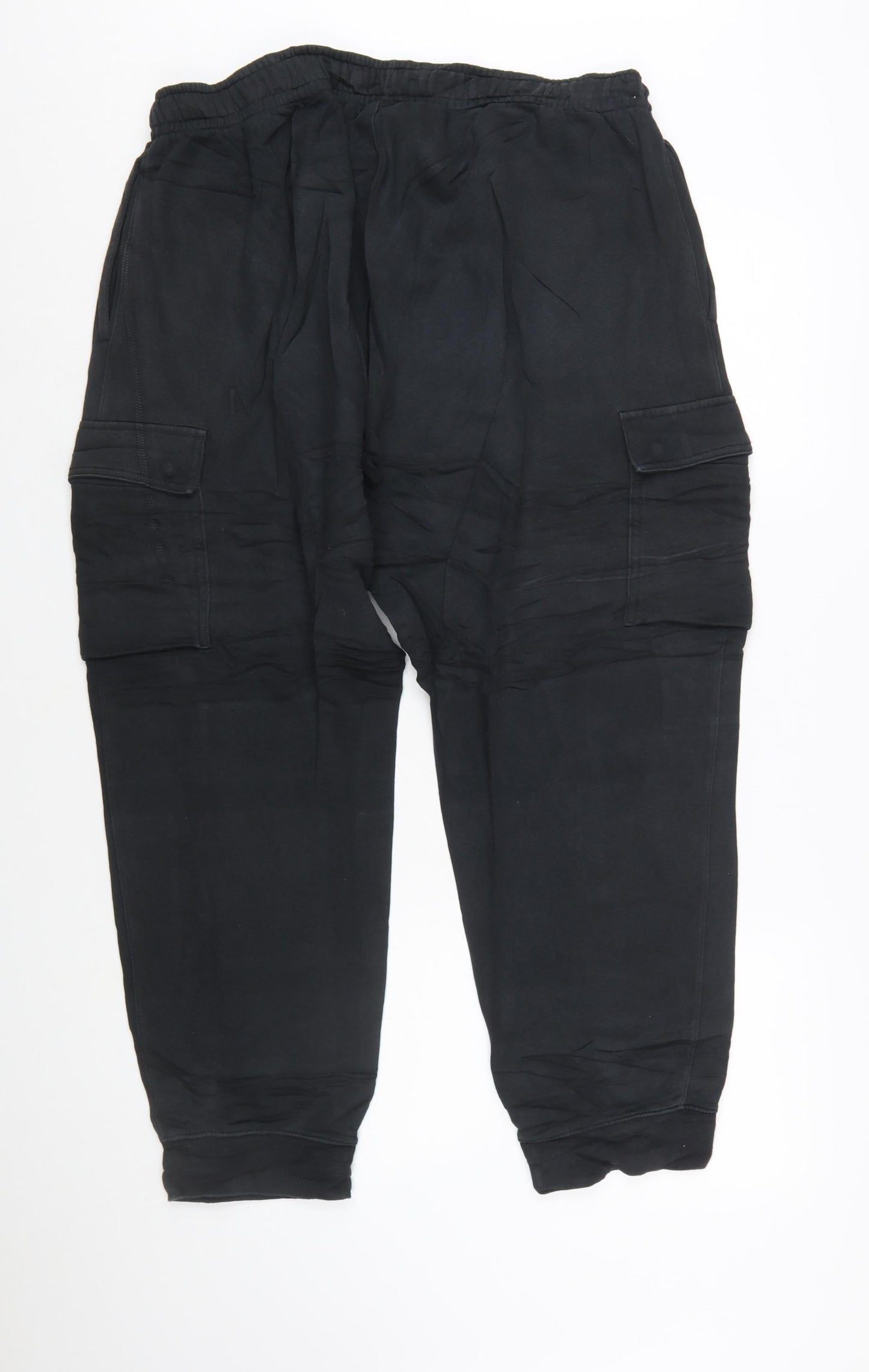 Nike Women Black XL Cargo Jogger Trousers Cotton Blend