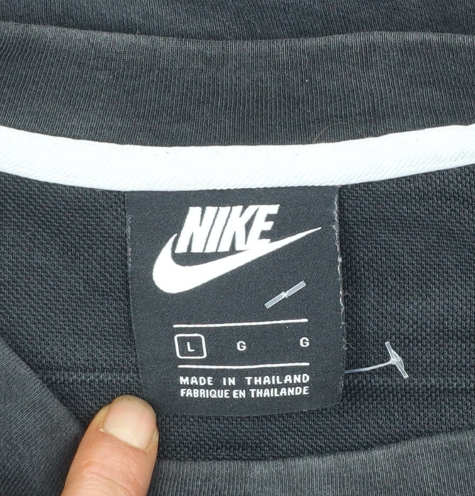 Nike Women Black Large Pullover Sweatshirt with Logo Print