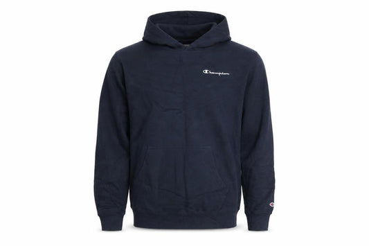 Champion Men's Blue Pullover Hoodie Medium Logo Fleece Sweatshirt