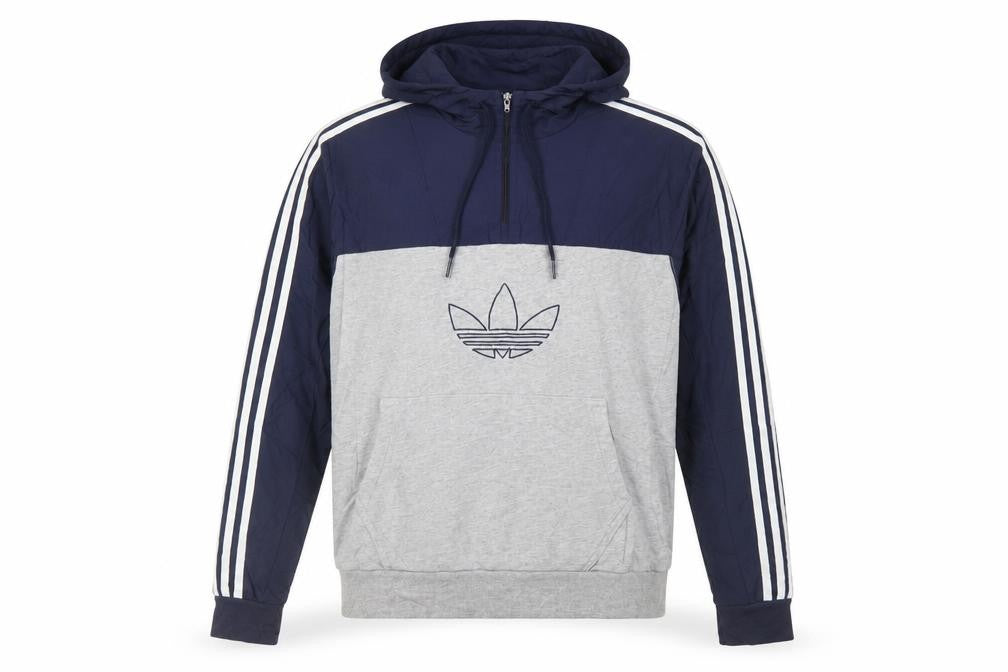 adidas Men’s Blue Grey Pullover Hoodie Size S Regular Fit