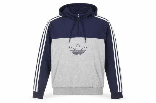 adidas Men’s Blue Grey Pullover Hoodie Size S Regular Fit