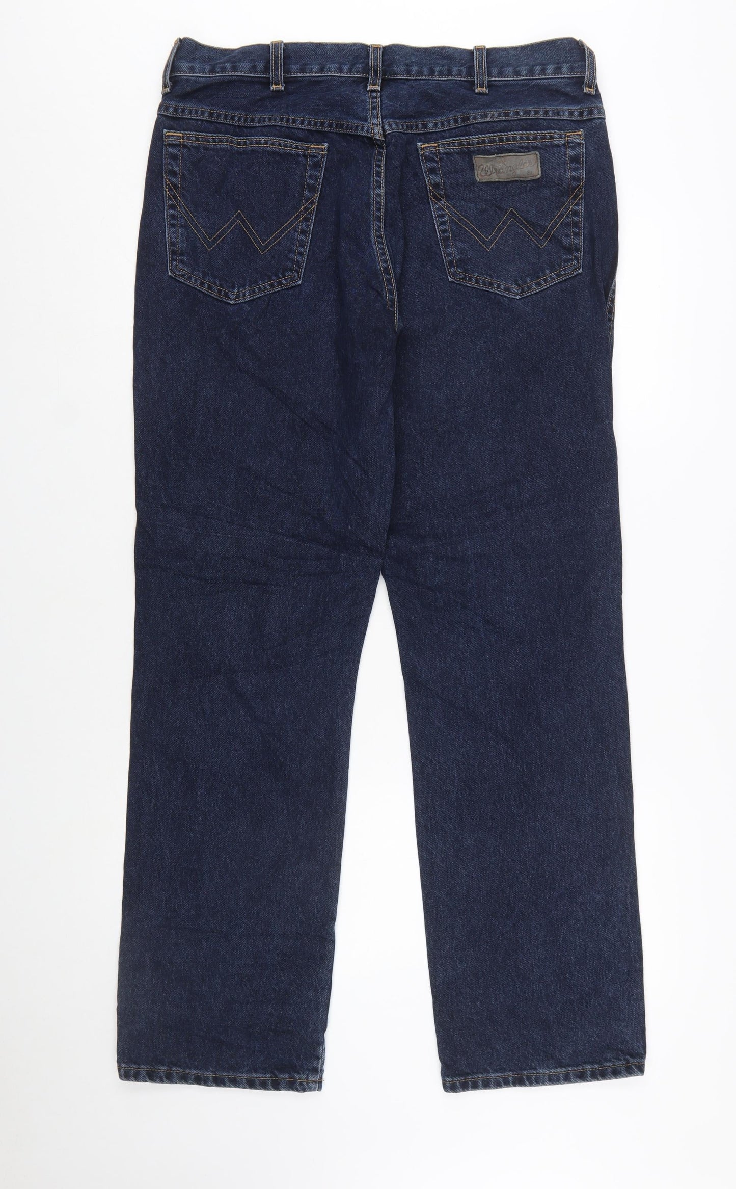 Wrangler Mens Blue Straight Leg Jeans Size 36x32 Texas Denim