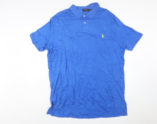 Ralph Lauren Men's Blue 2XL Classic Cotton Polo Shirt