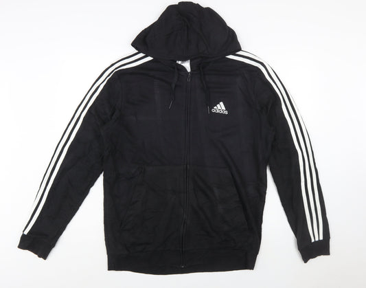 Adidas Mens Black Full Zip Hoodie L Sportswear Jacket
