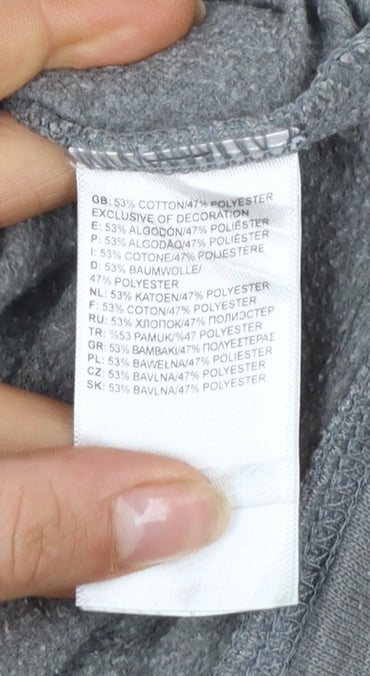 The North Face Men's Grey Pullover Hoodie M Graphic Logo Outdoor