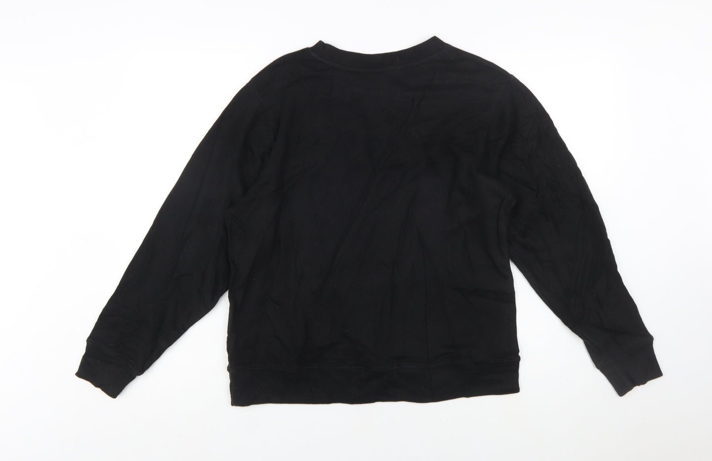 Lonsdale London Women's Black Cotton Blend Logo Sweatshirt Size 14