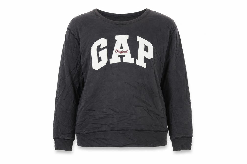 Gap Women’s Black XL Pullover Sweatshirt Original Logo Cotton Blend