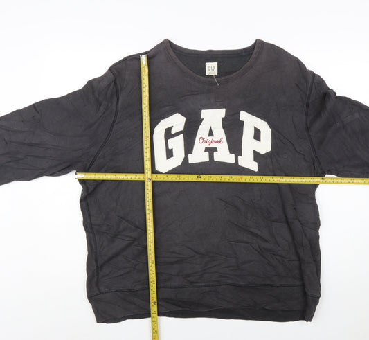 GAP Women’s Black XL Pullover Sweatshirt Original Logo Cotton Blend