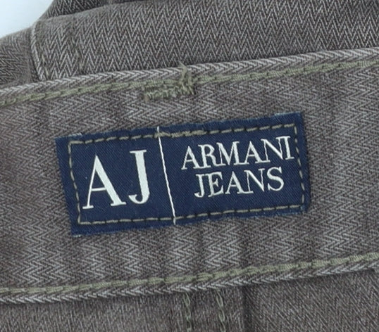 Armani Jeans Men's Brown Straight Leg Jeans Size 36 Regular Fit