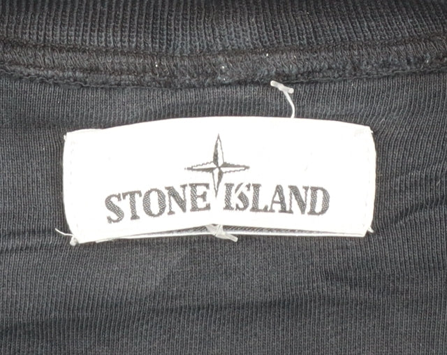 Stone Island Men's Black 3XL Cotton Crew Neck Pullover Sweatshirt