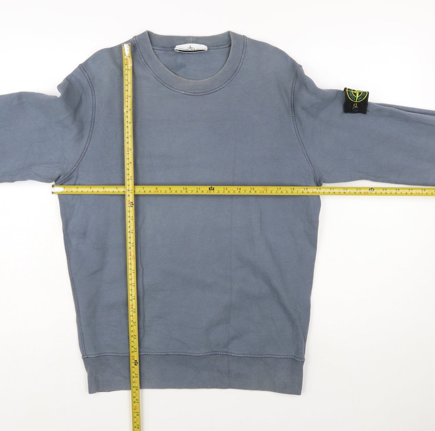 Stone Island Men's Blue Crew Neck Pullover Sweatshirt Size S